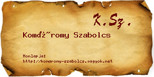 Komáromy Szabolcs névjegykártya