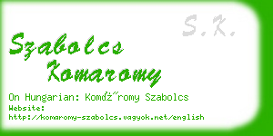 szabolcs komaromy business card